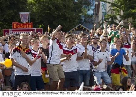 Public Viewing WM 2014 in Emmendingen Deutschland 16.06.2014 Emotionen Public Viewing , EP_dfg