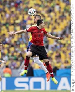 Fortaleza, 17.06.2014, Estadio Castelao Luiz Gustavo (Brasilien), Hector Herrera (Mexiko) Brasilien - Mexiko mm