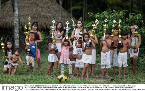 COPA2014 Manaus, AM - 17.6.2014: - Indigenous Village Tururukari Uka, an ethnic Omagua watching the Brazil game in the village about 80km from the city of Manaus in 2014 . (Photo: JonneRoriz Fotoarena) - x(5115)xJonnexRorizx xFotoarenax 