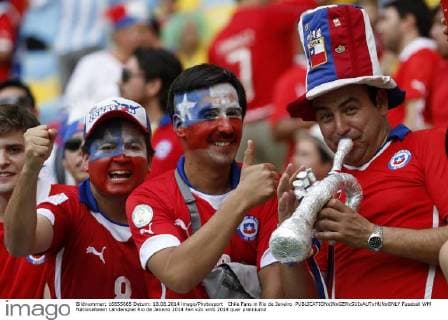 Chile Fans in Rio de Janeiro 