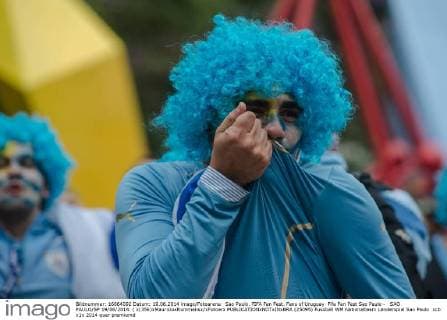 Sao Paulo. FIFA Fan Fest. Fans of Uruguay Fifa Fan Fest Sao Paulo - SAO PAULO SP 19 06 2014. ( x(356)xMauricioxRummensx xFotoarx  (25095)