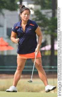 June 19, 2014 - Pinehurst, NC, USA - Marissa Chow celebrates after a birdie on the 6th hole during the first day of the 2014 U.S. Women s Open at Pinehurst No. 2 in Pinehurst, N.C., Thursday, June 19, 2014. Womens U.S. Open Golf - ZUMAm67