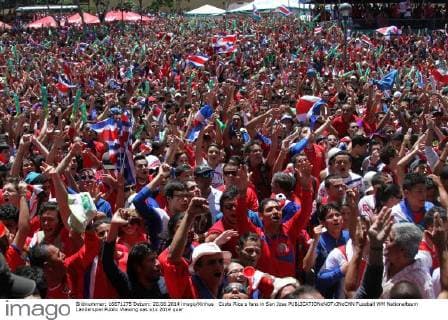 Costa Rica s fans in San Jose 