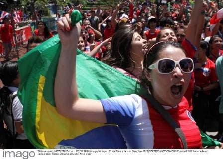 Costa Rica s fans in San Jose 