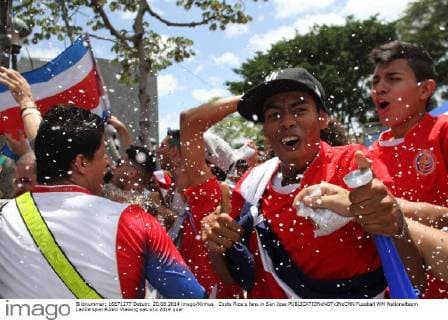 Costa Rica s fans in San Jose 