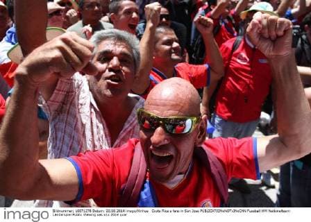 Costa Rica s fans in San Jose 