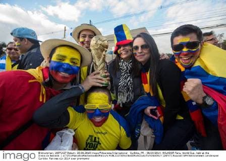 Curitiba, PR - 06 20 2014: ECUADOR Fans, World Cup, held at the Arena da Baixada. ( x(725)xMarceloxMachadoxdexMelox x  (24707)