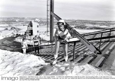 OLYMPISCHE WINTERSPIELE 1988 IN CALGARY Jens Weissflog (DDR) 13.08.1988 FOTO (C): WEREK Pressebildagentur xxNOxMODELxRELEASExx