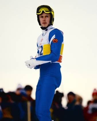 Skispringen, Olympische Winterspiele 1988 in Calgary: Jens Weissflog (DDR) FOTO (C): WEREK Pressebildagentur xxNOxMODELxRELEASExx