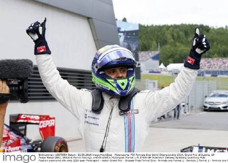 Motorsports: FIA Formula One World Championship 2014, Grand Prix of Austria, 19 Felipe Massa (BRA, Williams Martini Racing), xHOCHxZWEIx