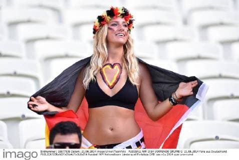 FUSSBALL WM 2014 VORRUNDE GRUPPE G 21.06.2014 Fans aus Deutschland