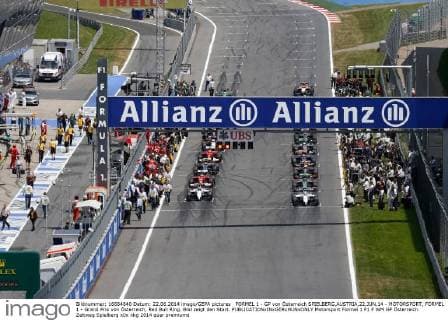 FORMEL 1 - GP von Österreich SPIELBERG,AUSTRIA,22.JUN.14 - MOTORSPORT, FORMEL 1 - Grand Prix von Österreich, Red Bull Ring. Bild zeigt den Start. 