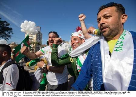 PORTO ALEGRE, RS - 22 06 2014: Algerian Fans before the match valid for the World Cup, held in Beira Rio ( x(725)xMarceloxMachadoxdexMelox x  (24713)