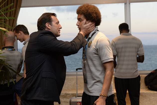 Marc Wilmots, headcoach of Belgium takes Axel Witsel of Belgium - 22 06 2014 PHOTONEWS PANORAMIC 