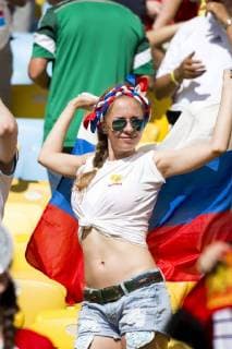 Fans (RUS), JUNE 22, 2014 - Football Soccer : FIFA World Cup 2014 Group H match at the Maracana stadium in Rio de Janeiro. Noxthirdxpartyxsales  ( ptmb059110)