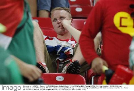 KROATIEN Fan FIFA Fussball WM Weltmeisterschaft am 23.06.2014 Arena Pernambuco in RECIFE,