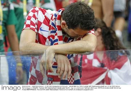 KROATIEN Fan FIFA Fussball WM Weltmeisterschaft am 23.06.2014 Arena Pernambuco in RECIFE,