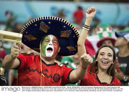 Recife, 23.06.2014, Arena Pernambuco Mexikanische Fans jubeln