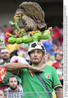 Recife, 23.06.2014, Arena Pernambuco Mexiko Fan mit Kopfschmuck