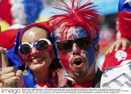 fan of Chili during the FIFA World Cup match on June 23, 2014 at Arena de Sao Paulo in Sao Paulo - FIFA World Cup 2014 xVIxxIVx 2397050