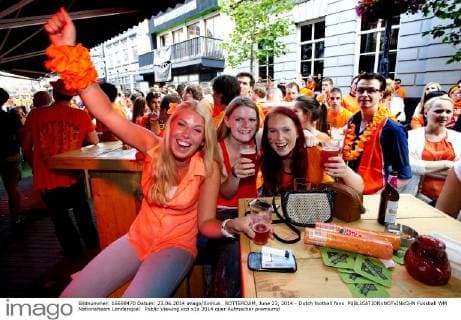 ROTTERDAM, June 23, 2014 - Dutch football fans 
