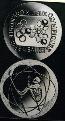 Jan. 17, 1968 - Commemorative Medal for Grenoble Winter Olympics  - ZUMAk09