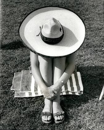 Oct. 10, 1968 - Who s That Under The Sombrero?: Photo Shows Wearing a large sombrero whilst relaxing at the Olympic Village in Mexico is Judith Bain - member of the British fencing team. The Olympic Games open on Saturday, Oct. 12.  - ZUMAk09