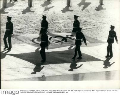 Feb. 14, 1972 - Opening Ceremonies of the Sapporo Olympic Games in Japan  - ZUMAk09