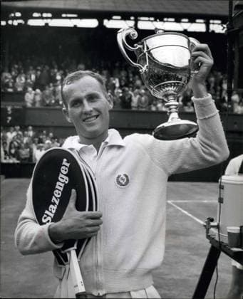 Jul. 02, 1950 - Men s Singles Final At Wimbledon. Photo shows Neale Fraser seen with the cup after he had beaten fellow Australian Rod Laver in the final of the Men s Singles at Wimbledon yesterday.  - ZUMAk09