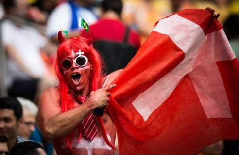 COPA2014 Manaus, AM - 25 06 2014: SWITZERLAND Supporters during the match for the World Cup 2014, held at the Arena Amazon. ( xJonnexRorizx 