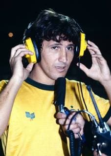 Fussball Internationales Testspiel in Rio Brasilien 1 - 0 Deutschland 21.03.1982 ZICO (Brasilien) wird interviewt FOTO: WEREK Pressebildagentur xxNOxMODELxRELEASExx