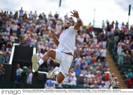 Jo Wilfried Tsonga (Fra) TENNIS : Tournoi de Wimbledon 2014 - 26 06 2014 TennisMagazine Panoramic 