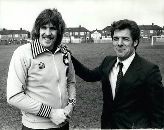 Feb. 02, 1979 - Phil Parkes becomes the World s most expensive goalkeeper at &pound;565,000: Phil Parker, the former Queen s Park Rangers and England Goalie, and now at West Ham, was out training with his new team mates today at their training ground at Chadwell Heath, Essex Early this week Parkes became the world s most expensive goalie after being sold by Queen s Park rangers the First division club the West Ham who are in the second. Photo shows Phil Parkes seen with his new manager John Lyall of West Ham.  - ZUMAk09