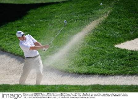 June 27, 2014 - Ben Curtis hits out of the green side bunker at hole 11 during second round play at the Quicken Loans National at Congressional Country Club in Bethesda MD. PGA Golf Herren 2014: Quicken Loans National JUN 27 - ZUMAcjm