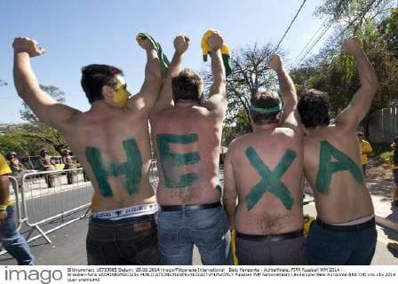 Belo Horizonte - Achtelfinale, FIFA Fussball WM 2014 - Brasilien-Fans xADRIANxMACIASx 