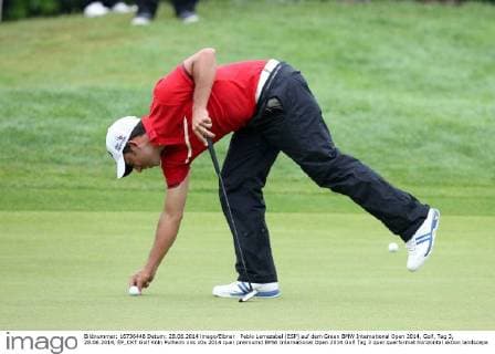 Pablo Larrazabal (ESP) auf dem Green BMW International Open 2014, Golf, Tag 3, 28.06.2014, EP_CKT