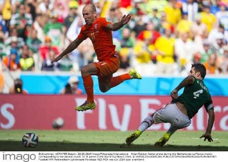 Arjen Robben Action photo during the Netherlands vs Mexico match, corresponding to the second round, 51 th game of the World Cup Brazil 2014, in xOSVALDOxAGUILARx 