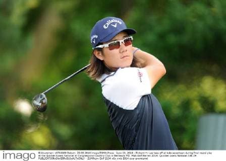June 29, 2014 - Richard H. Lee tees off at hole seventeen during final round play at the Quicken Loans National at Congressional Country Club in Bethesda MD. PGA Golf Herren 2014: Quicken Loans National JUN 29 - ZUMAcjm