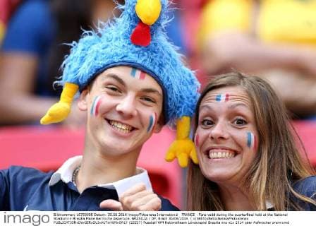 FRANCE -Fans valid during the quarterfinal held at the National Stadium in Brasilia Mane Garrincha departure. BRASILIA DF, Brazil 30 06 2014. ( x(3485)xBetoxBarata Fotoarenax  (25237)
