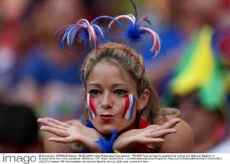 FRANCE Fans during the quarterfinal held at the National Stadium in Brasilia Mane Garrincha departure. BRASILIA DF, Brazil 30 06 2014. ( x(3485)xBetoxBarata Fotoarenax  (25237)