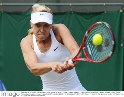 Tennis - 2014 Wimbledon Championships - Week Two, Tuesday Womens Singles, Third Round: Sabine Lisicki on Court 3. COLORSPORT ANDREW COWIE 