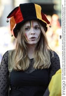 BRUSSELS, BELGIUM: A young Red Devils fan pictured before the viewing on a big screen of the round of 16 soccer match near the King Baudouin-Boudewijn stadium (Heizel-Heysel), during the 2014 FIFA World Cup, Tuesday 01 July 2014. JASPERxJACOBS  Aufmacher premiumd sexy 10831