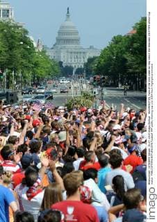 WASHINGTON, Fans of the USA cheer as they watch the televised 2014 FIFA World Cup match 