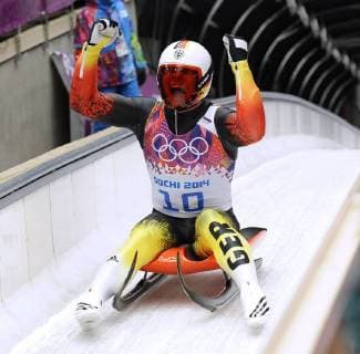 LOCH Felix Team BRD Olympiasieger Olympische Winterspiele Sochi 2014 Rodeln Finale Maenner am 09.Februar 2014 in Sochi 