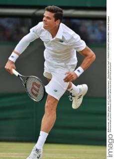 Milos Raonic on Court 1 