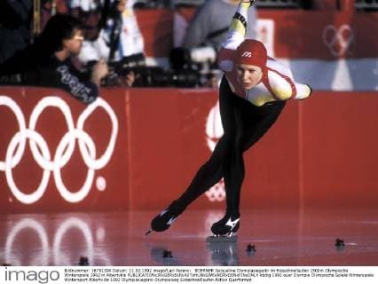 BOERNER Jacqueline Olympiasiegerin im Eissschnellaufen 1500m Olympische Winterspiele 1992 in Albertville 
