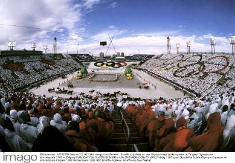 Eroeffnungsfeier zu den Olympischen Winterspielen in Calgary Olympische Winterspiele 1988 in Calgary 