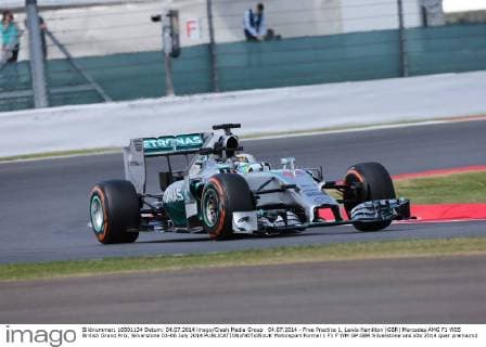 04.07.2014 - Free Practice 1, Lewis Hamilton (GBR) Mercedes AMG F1 W05 British Grand Prix, Silverstone 03-06 July 2014 