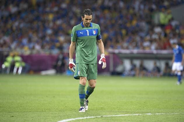 BUFFON Gianluigi Torwart Team Italien TEAM SPANIEN EUROPAMEISTER 2012 UEFA Fussball Europameisterschaften 2012 in Polen und der Ukraine FINALE Spiel Nr.31 Italien-Spanien 0 : 4 am 01.Juli 2012 in Kiev 