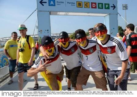 01040714JDI_FRA_GER_FANS Fans Deutschland - FIFA WM 2014 - Rio de Janeiro 04 07 2014 xADRIANxMACIASx 